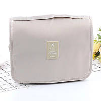 Косметичка для путешествий / Косметичка с крючком женская/мужская (Бежевая)