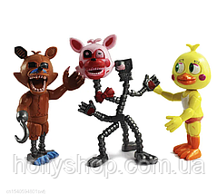 Набір фігурок ФНАФ із гри « П'ять ночей із Фредді » (FNAF) 12 штук, ~ 10см, фото 3