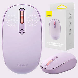 Бездротова мишка Baseus F01B Tri-Mode Wireless Mouse 2.4G/BT1+BT2 800-1200-1600dpi, фіолетова