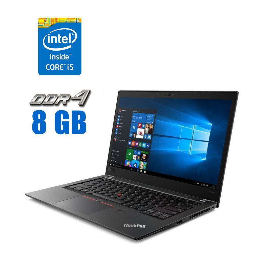 Ультрабук Lenovo ThinkPad T480s/ 14" (1920x1080)/ Core i5-8350U/ 8 GB RAM/ 256 GB SSD/ UHD 620