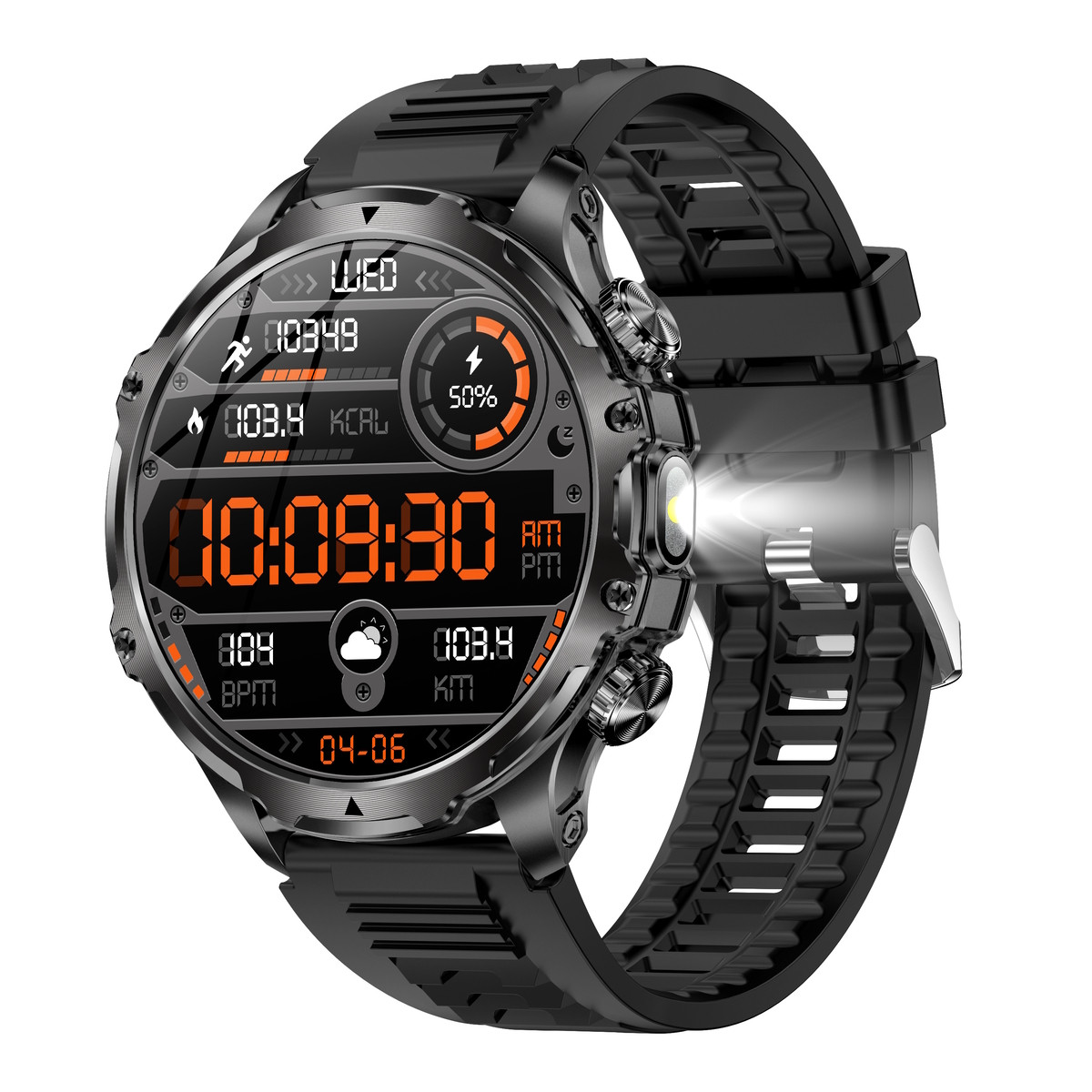 UWatch Розумний смарт годинник Smart Turbo Power Rubber, 2 ремешка