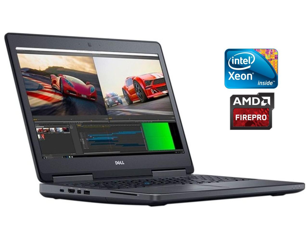 Ноутбук Б-клас Dell Precision 7520/ 15.6" 1920x1080/ Xeon E3-1535M v6/ 16GB RAM/ 128GB SSD+500GB HDD/ Radeon Pro WX 4130 2GB