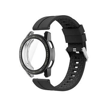 Комплект для годинника Xiaomi Watch S3 чорний (чохол + силіконовий ремінець 22 мм)