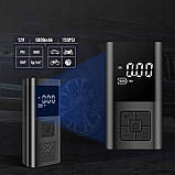 Портативний автомобільний насос 150PSI 12V з акумулятором 6000mAh — насос-повербанк для накачування шин та зарядки гаджетів, фото 3