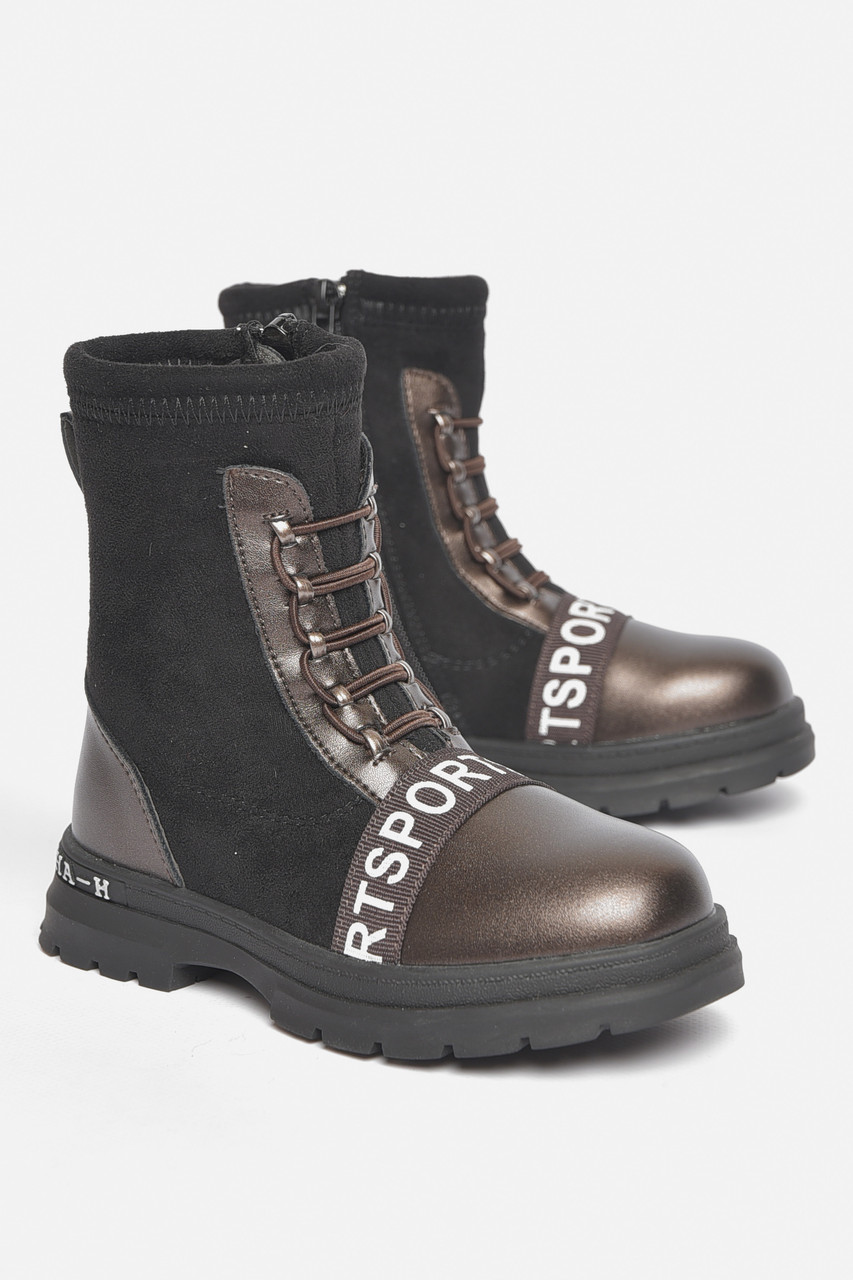 Черевики дитячі демісезонні чорного кольору 189268S, фото 1