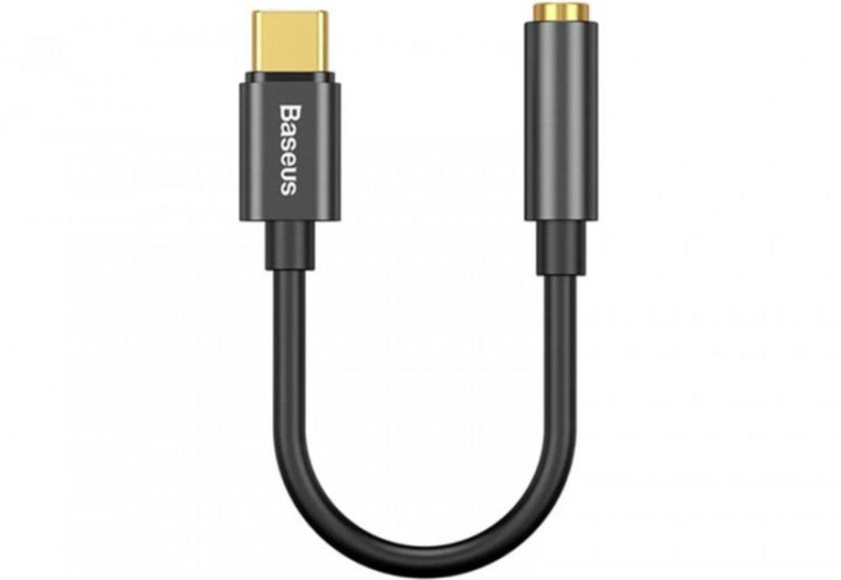 Кабель-перехiдник Baseus Type-C Male to 3.5mm Female Adapter L54 Black