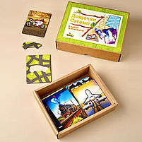 Дерев'яний пазл-сортер "Дошки Сегена: транспорт" вкладиш Ань-янь 18 дощечок 10*7,5 см (ПСФ051), фото 4
