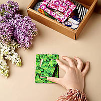 Дерев'яний пазл-сортер Дошки Сегена з візерунками - 2 (Пір'я), геометричні фігури Ань-янь 10*7,5 см (ПСД086), фото 5