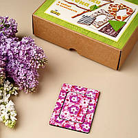 Дерев'яний пазл-сортер Дошки Сегена з візерунками - 2 (Пір'я), геометричні фігури Ань-янь 10*7,5 см (ПСД086), фото 6