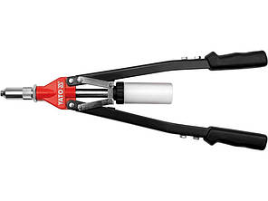 Заклепочник дворучний YATO для витяжних заклепок Ø=3.2, 4, 4.8, 6, 6.4 мм 525 мм YT-3610