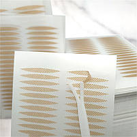 Корекційні наклейки для навислої повіки тонкі колір бежевий 15 листів (690шт). Смужки для ліфтингу повік, фото 6