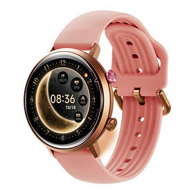 Смарт-годинник жіночий водонепроникний металевий Amoled екран Modfit Allure Gold-Pink