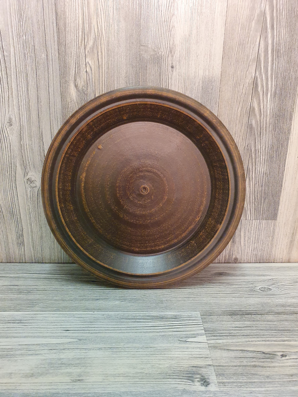 Тарілка десертна / закусочна, глиняна (з червоної глини), 19,5 см, фото 1
