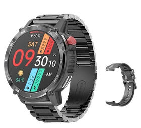 Смарт-годинник чоловічий водонепроникний з металевим ремінцем Modfit Sniper Pro (Модфіт Снайпер Про) з двомя ремінцями