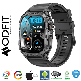 Смарт годинник чоловічий водонепроникний прямокутної форми з компасом Amoled екран Modfit Navi Compass Ultra