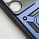 Протиударний чохол зі шторокою та кільцем для Poco M6 4G (Синій) / на поко м6 - фото 6 - id-p2341435024