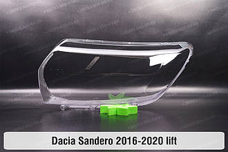 Скло фари Dacia Sandero (2016-2020) рест ліве
