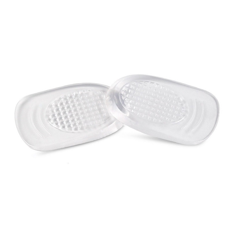 Силіконові підп'ятники прозорі розмір L для взуття 35-39. М'які ортопедичні підп'ятники при шпорі, фото 1