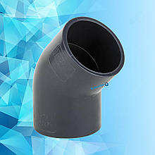 Коліно ⌀ 75 мм ПВХ Era 45° клейове