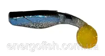 Силікон L&K Predator 7см 4шт Glitter Black-Blue/Clear/Orange Tail
