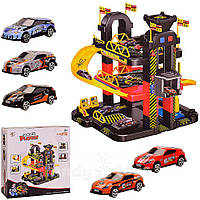 Дитяча іграшка паркінг-гараж для машин P9188A-3 3 поверхи з ліфтом 5 машин