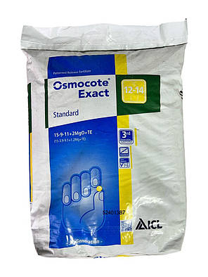 Добриво Osmocote Standard 15+9+11+2MgO+Te (12-14 м) ICL -25 кг, фото 4