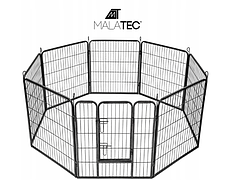 Манеж клітина для тварин собак кролів цуценят MALATEC 80х80см 8 секцій, фото 3