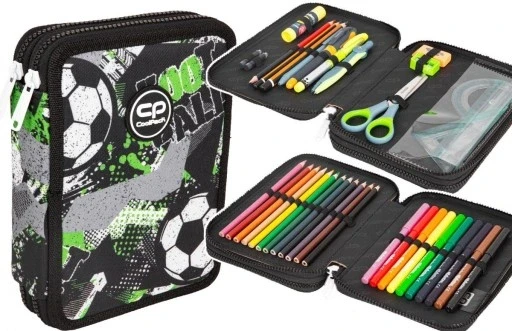 Розкладний подвійний пенал Coolpack з двокамерним обладнанням Jumper Xl "футбол" "let`s Go"