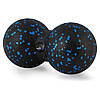 Масажний м'яч подвійний PowerPlay PP-4352 Epp foam peanut ball (d8*16cm.) Чорно/Синій, фото 4