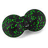 Масажний м'яч подвійний PowerPlay PP-4352 Epp foam peanut ball (d8*16cm.) Чорно/Зелений, фото 3