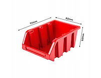 Настінна панель для інструментів з лотками контейнерами 39х39см 25 контейнерів, фото 7