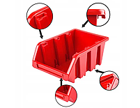 Настінна панель для інструментів з лотками контейнерами 39х39см 25 контейнерів, фото 9