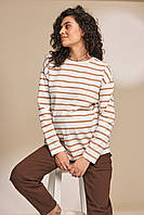 Лонгслів у смужку для вагітних і годуючих довгий рукав