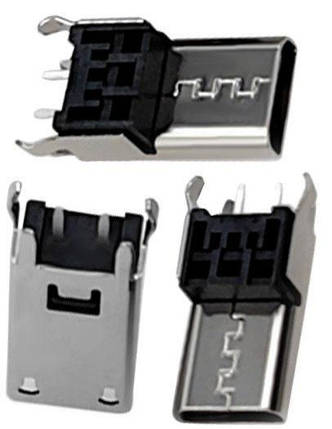 Роз'єм живлення/гніздо CN-56, 2P, H13.0 - Micro USB, фото 1