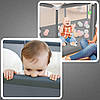 Манеж дитячий Сірий 120х120 см Манеж для дітей складаний Манеж ігровий для дітей Великий манеж для дитини, фото 5