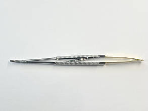 Голкотримач вигнутий Barraquer з вольфрам карбідними вставками 18 cm, "Asa Dental" Італія