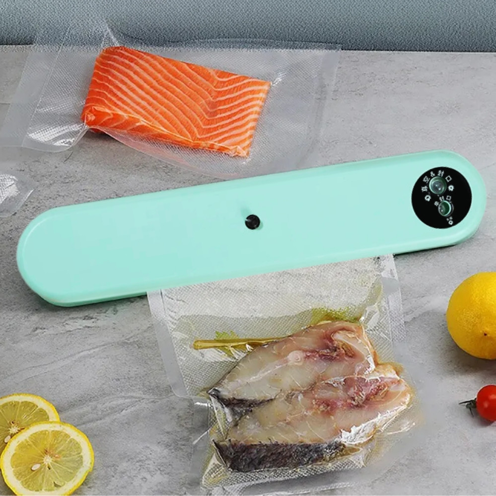 Побутовий вакууматор Vacuum Sealer автоматичний апарат для пакування продуктів вакуумний пакувальник, фото 1