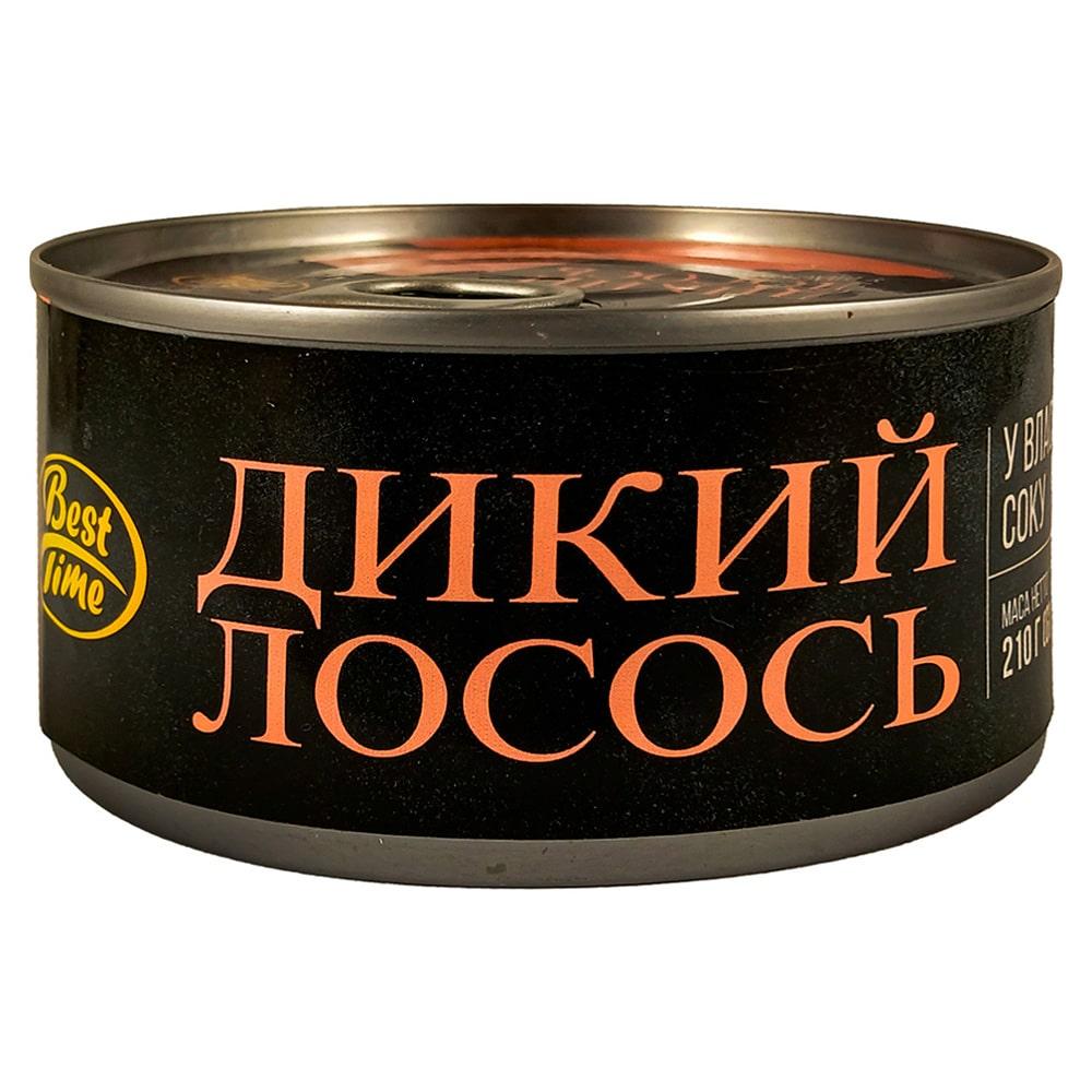 Дикий лосось у власному соку Best Time 210г