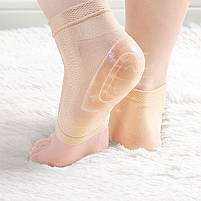 Шкарпетки для п'ят від тріщин чорні універсальний. Силіконові шкарпетки накладки на п'яти, фото 9