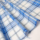 Відріз 1.6м сорочкова фланель клітинка блакитна