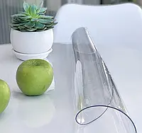 М'яке скло для столів, прозора захисна скатертина для столу і меблів товщина 1 мм (60 x 100 см)