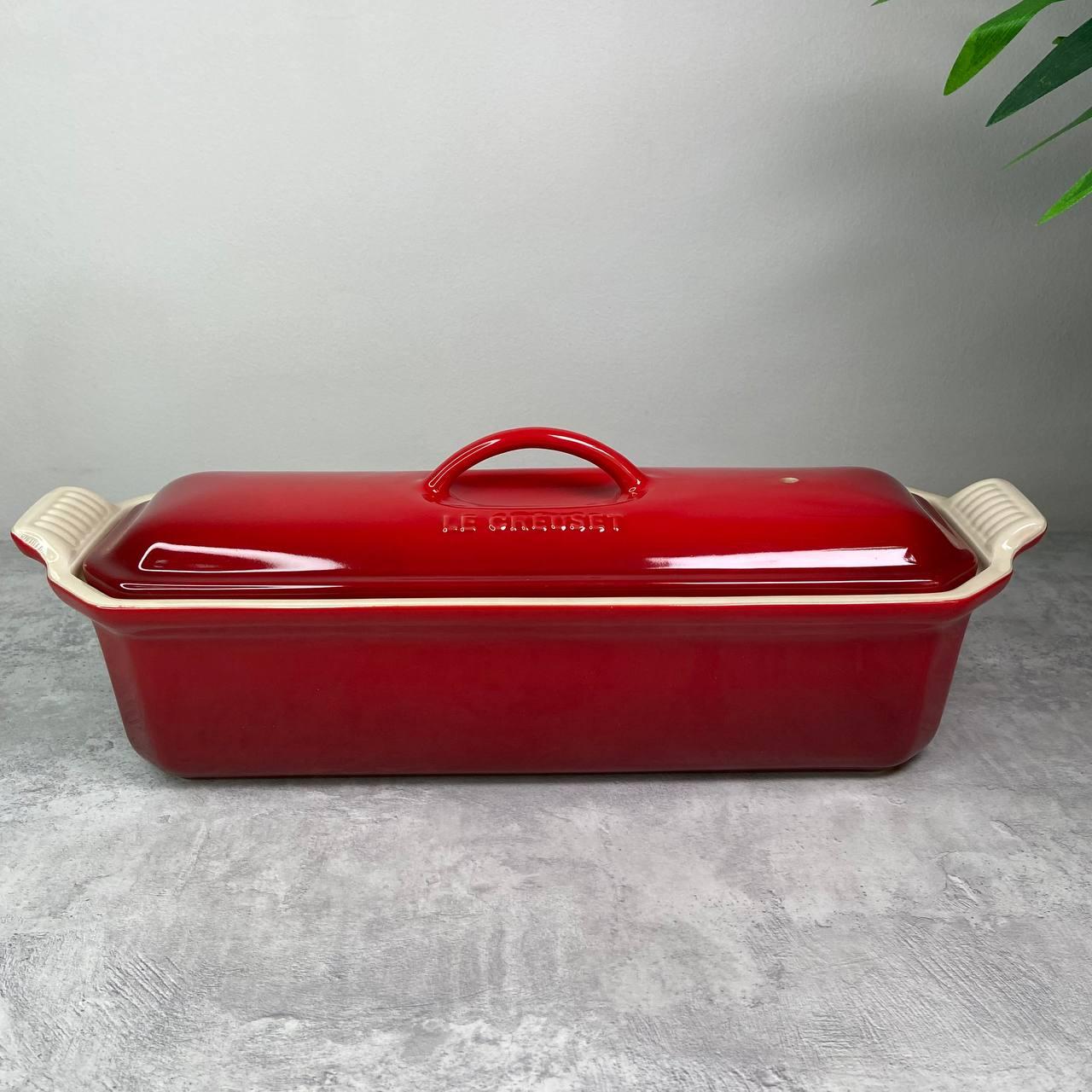Кухонна форма з пресом для приготування терріну Le Creuset Tradition 1,4 л Cerise