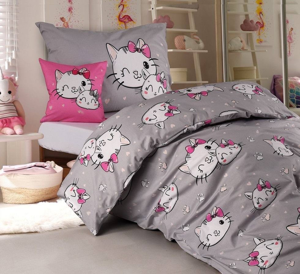 Постільна білизна підліткове Бязь 145х220см Hello Kitty, фото 1