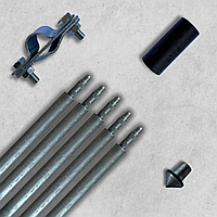 9 м комплект заземлення горячеоцинкований Ф18 заклепувальний