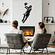 Настінний декор для дому картина лофт Баскетболіст декоративне панно 30x15 см Woodyard (19058--30x15), фото 5
