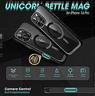 Чохол SUPCASE Unicorn Beetle Mag для iPhone 16 Pro Slim Clear MagSafe Camera Control Button, Чорний, фото 8