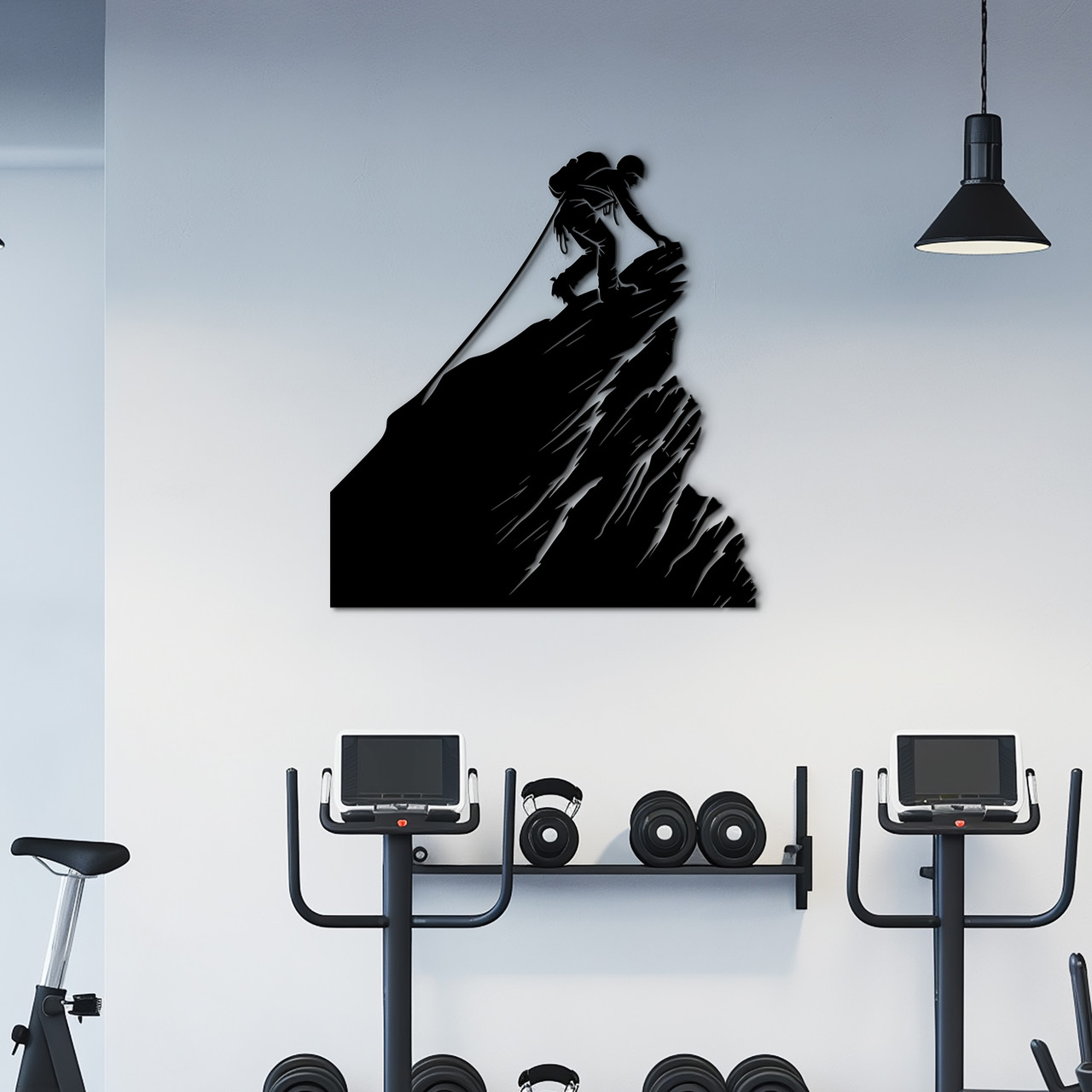 Декор в кімнату дерев'яна картина на стіну Скелелаз на вершині 20x23 см Woodyard (19063--20x23), фото 1