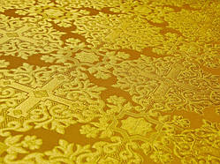 Церковна тканина "Нікомедія", жовта з золотом