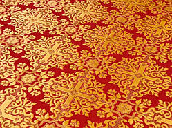 Церковна тканина "Нікомедія", червоний з золотом