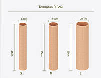 Напальчники силіконові обрізні від мозолів та натоптишів 1шт 2,5х15см. Захист від натирання на пальці, фото 2